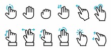 Hand Gesture Touch Icon Set