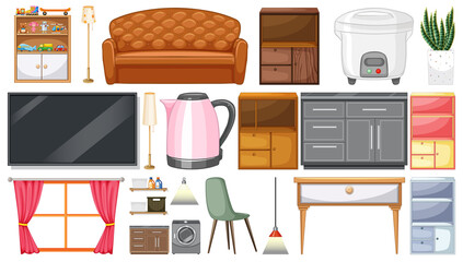 Wall Mural - Furniture and home appliances