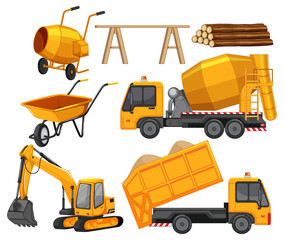 Poster - Set of construction site objects