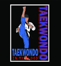 Taekwondo Karate Muaythai Iluustration Vector