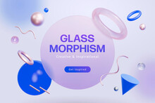 3d Glassmorphism Background Design