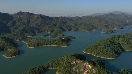 Poster - Drone fly over Tai Lam Chung reservoir