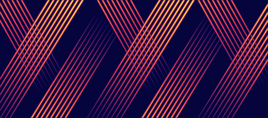 Abstract background with stripes of lines texture creating crossed backdrop surface on dark space. Vector illustration