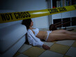 © Stocked House Studio - Crime Scene - Woman dead lying on the floor