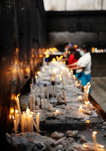 Burning Candles In Church, Quito, Ecuador, South America