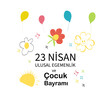 © Gulsen Gunel - April 23 National Sovereignty and Children`s Day with colorful flowers