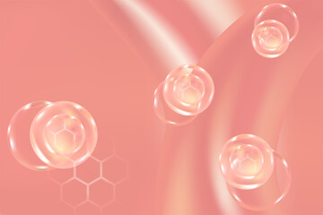 Pink scientific concept background with copy space, illustration vector.	