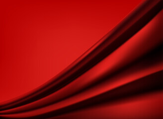 Poster - Red flag of red background. 3d vector illustration