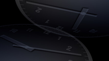 Wall Mural - time flow images with analog clock cg illustration.