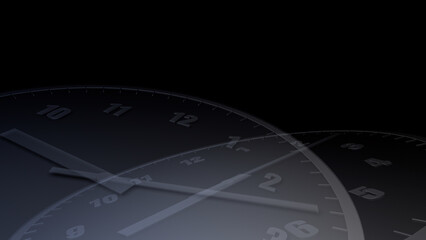 Wall Mural - time flow images with analog clock cg illustration.