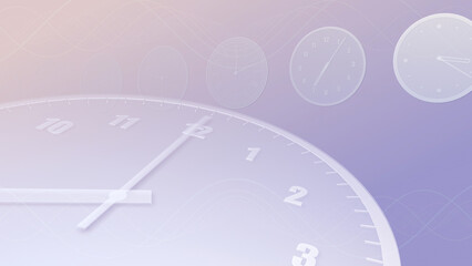 Wall Mural - time flow images with analog clock cg illustration.