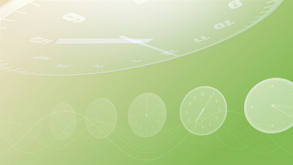 Wall Mural - time flow images with analog clock cg illustration.