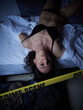 © Stocked House Studio - Crime Scene - Woman dead lying on the bed