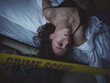 © Stocked House Studio - Crime Scene - Woman dead lying on the bed