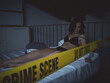 © Stocked House Studio - Crime Scene - Woman dead lying on the bed