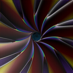 Wall Mural - 3d effect - abstract polygonal metallic surface graphic 