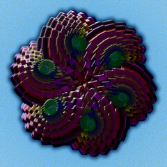 Wall Mural - 3d effect - abstract hexagonal metallic surface pattern 