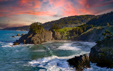 View From Arch Rock Of A Secret Cove, Samuel Boardman Scenic Corridor, Oregon Coast