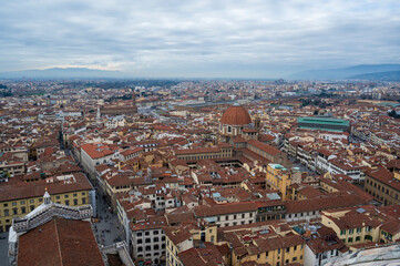 Wall Mural - View from the height of the city of Florence