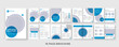 Multipage corporate business modern blue bifold company profile brochure design template