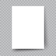 © Полякевич Олена - White sheet. Paper cut design template. 3d realistic a4 format. Vector illustration. stock image.