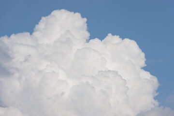 Wall Mural - white big cloud on blue sky. white cloud texture multi layer.