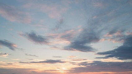 Wall Mural - 4k dramatic sky with clouds,time lapse sunset sky cloud red purple cloudscape time lapse background 