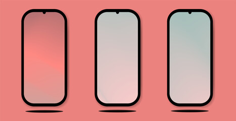 Smartphone screen mockup digital device vector illustration