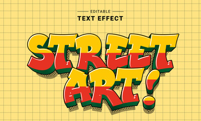 Poster - Editable Text Effect Mockup. Vector Graphic Style
