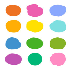 Poster - Abstract oval shape elements and free form background.