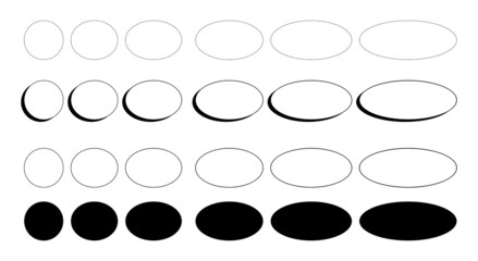 Poster - Abstract oval shape elements and free form background.