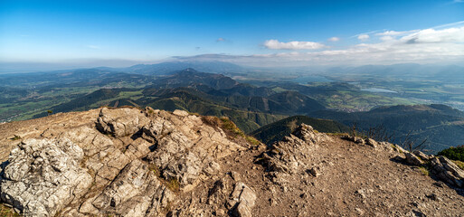 Canvas Print - Beautiful view from top of the hill Velky Choc in Slovakia