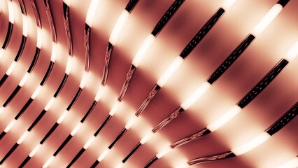 Poster - Moving luminous stripes in tubes. Design. Background of curved tubes on surface with luminous strokes. Moving luminous strokes move in tubes
