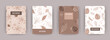 © KeronnArt - Cover page notebook collection. Templates with abstract autumn leaves. Perfect for diary, books, magazines, journals, catalogs, planners and flyers. Vector layouts.