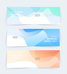 Wall Mural - Geometric banner design with Vector presentation template.