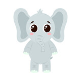 Fototapeta Dinusie - cute elephant icon