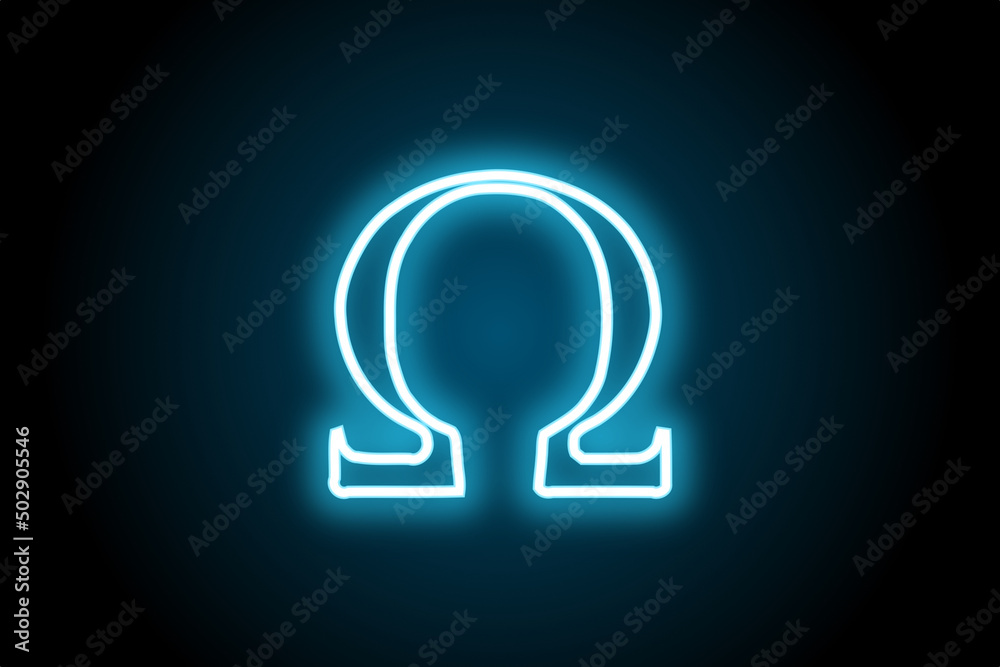 Signe Omega Greek alphabet omega sign symbol Stock Illustration | Adobe Stock