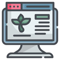 Wall Mural - website line icon