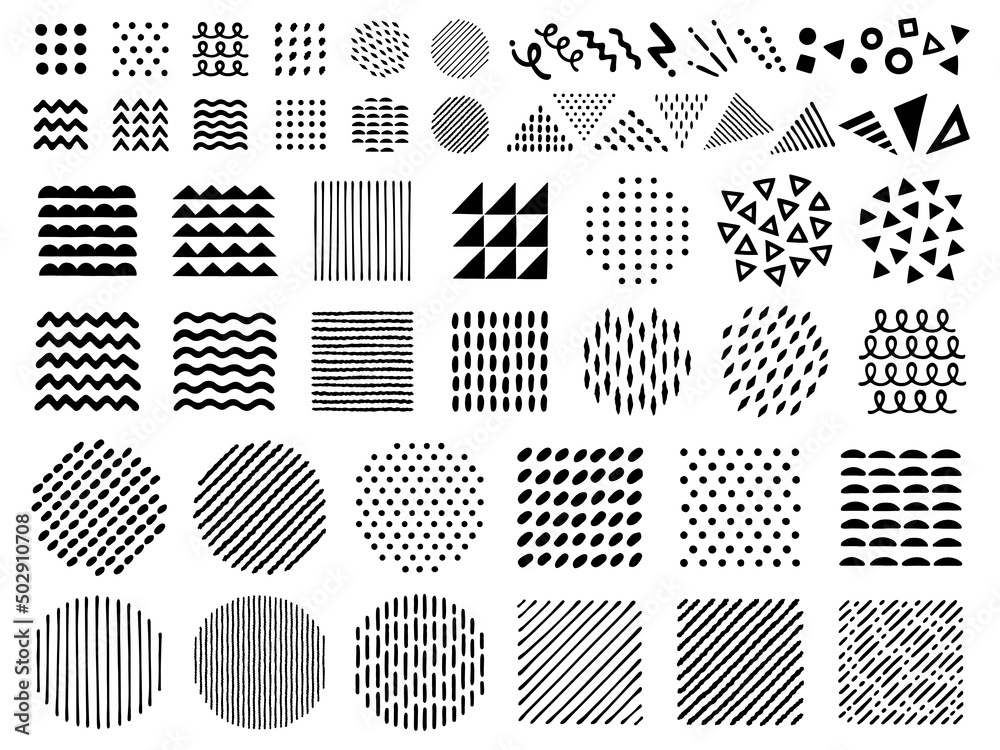 手書き風の幾何学模様アイコンセット Stock Vector | Adobe Stock