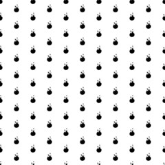 Poster - Square seamless background pattern from black fire symbols. The pattern is evenly filled. Vector illustration on white background