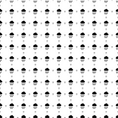 Poster - Square seamless background pattern from geometric shapes are different sizes and opacity. The pattern is evenly filled with big black rain symbols. Vector illustration on white background