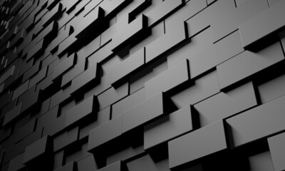 Abstract Dark Cubes Futuristic Design Background