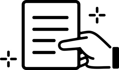 Sticker - (SVG) submit document / correct document / trusted document icon	