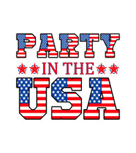 Party In The Usa ,memorial Day,independence Day,4th Of July Sublimation,tshirt,