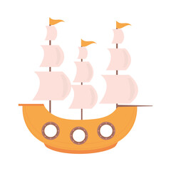 Sticker - buccaneer ship icon