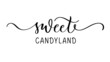© ku4erashka - Sweet candyland shop lettering logo.