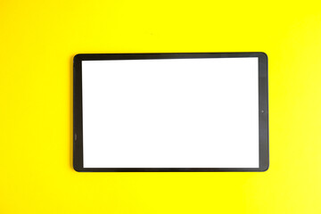 Poster - Tablet pc on yellow background