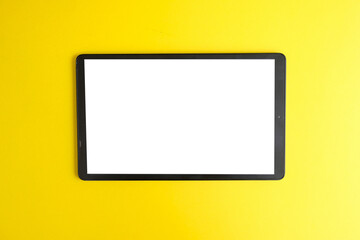 Poster - Mockup of a tablet computer on a white screen.