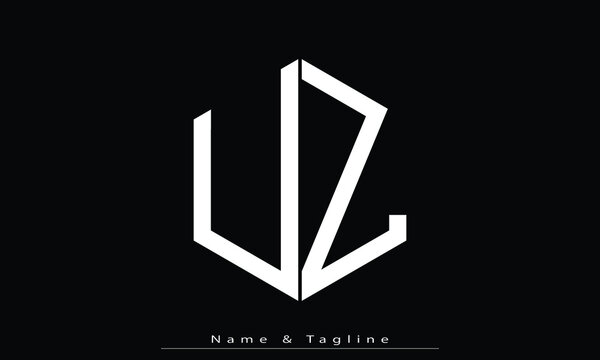 Alphabet letters Initials Monogram logo UZ , ZU