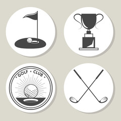 Sticker - golf club icons